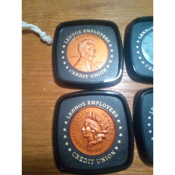 Lennox Employees Credit Union Collectable Rare Coin Coasters - Picture 4 of 4